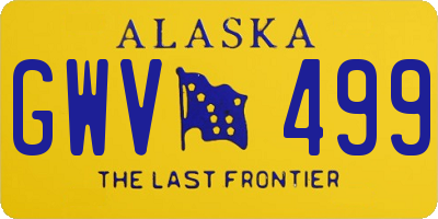 AK license plate GWV499