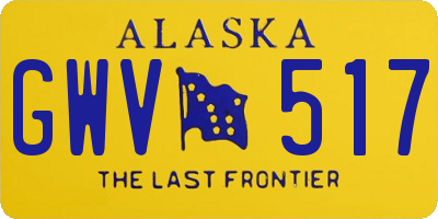 AK license plate GWV517
