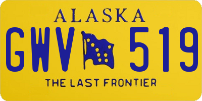 AK license plate GWV519