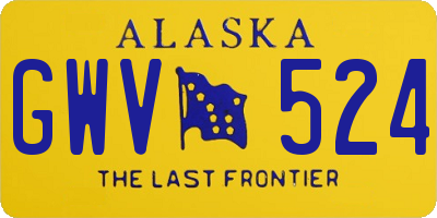 AK license plate GWV524