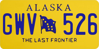 AK license plate GWV526