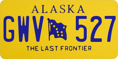 AK license plate GWV527