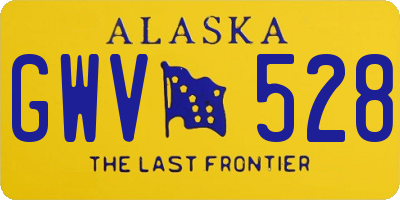 AK license plate GWV528