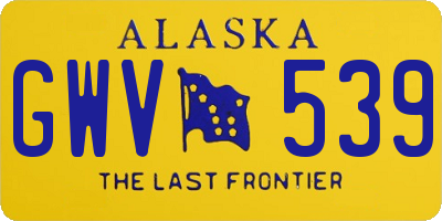 AK license plate GWV539