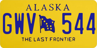 AK license plate GWV544