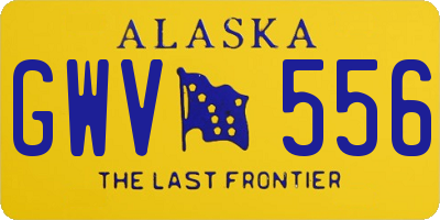 AK license plate GWV556