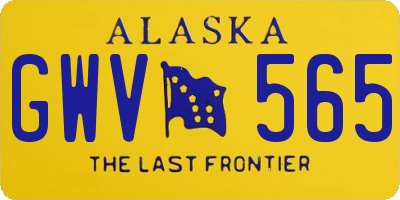 AK license plate GWV565