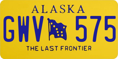 AK license plate GWV575