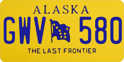 AK license plate GWV580