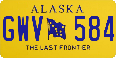 AK license plate GWV584