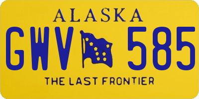 AK license plate GWV585