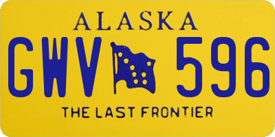 AK license plate GWV596