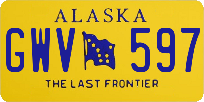 AK license plate GWV597