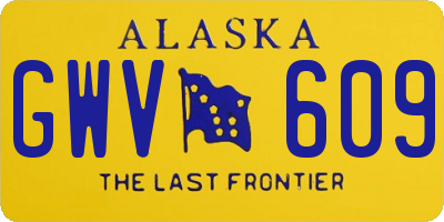 AK license plate GWV609