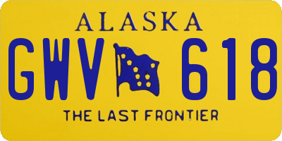AK license plate GWV618