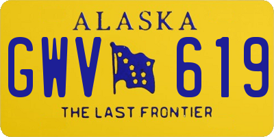 AK license plate GWV619