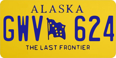 AK license plate GWV624