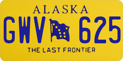 AK license plate GWV625