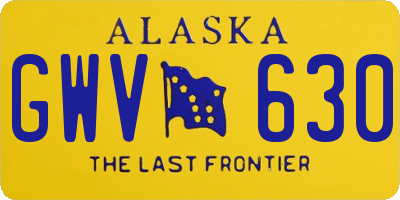 AK license plate GWV630