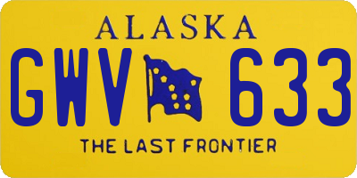 AK license plate GWV633