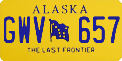 AK license plate GWV657