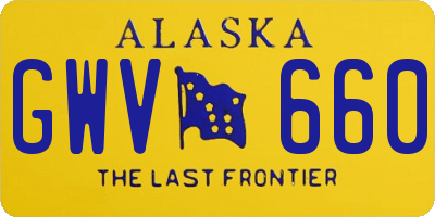 AK license plate GWV660