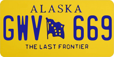 AK license plate GWV669
