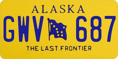 AK license plate GWV687