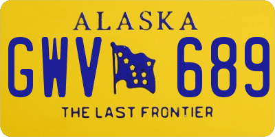 AK license plate GWV689