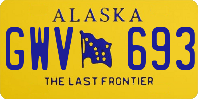 AK license plate GWV693