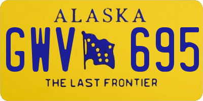 AK license plate GWV695