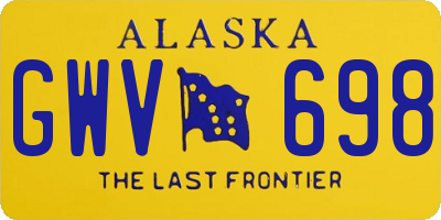 AK license plate GWV698