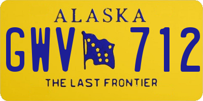 AK license plate GWV712