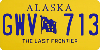 AK license plate GWV713