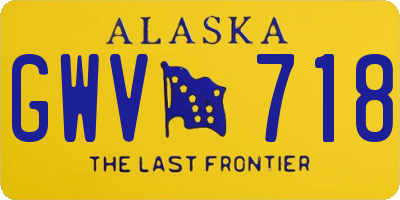AK license plate GWV718