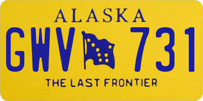 AK license plate GWV731