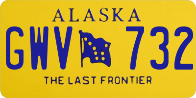AK license plate GWV732