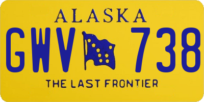AK license plate GWV738