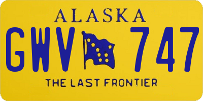 AK license plate GWV747