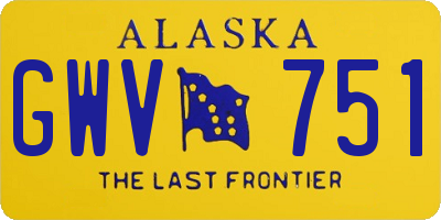 AK license plate GWV751