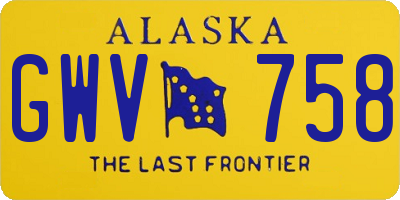 AK license plate GWV758