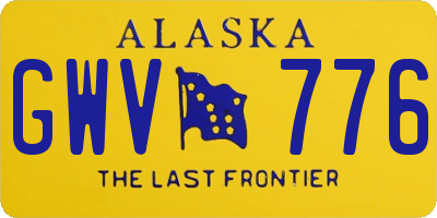 AK license plate GWV776