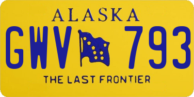 AK license plate GWV793
