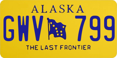 AK license plate GWV799