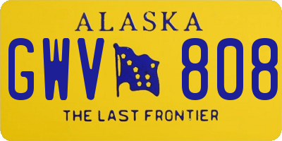 AK license plate GWV808