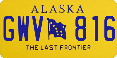 AK license plate GWV816