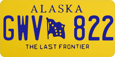 AK license plate GWV822
