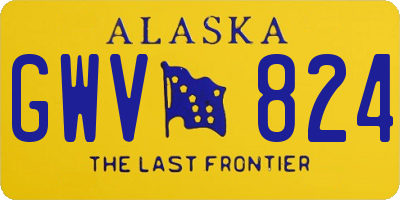 AK license plate GWV824