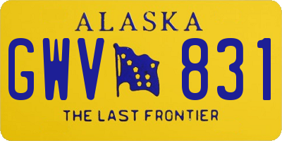 AK license plate GWV831