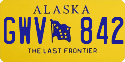AK license plate GWV842
